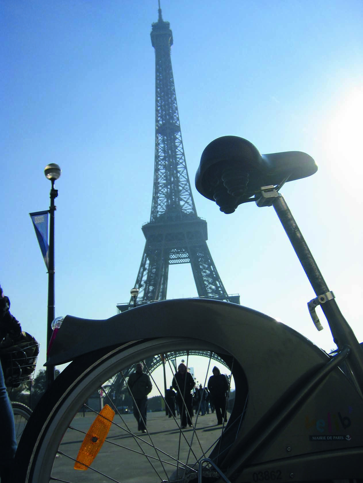 Velib bike Eiffel tower Velib bike Eiffel tower