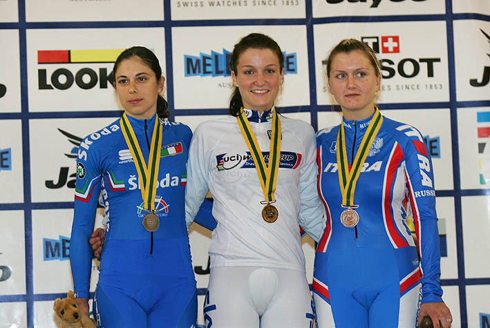 Elizabeth Armitstead winner of the womens scratch race at the Melbourne track world cup Elizabeth Armitstead winner of the womens scratch race at the Melbourne track world cup
