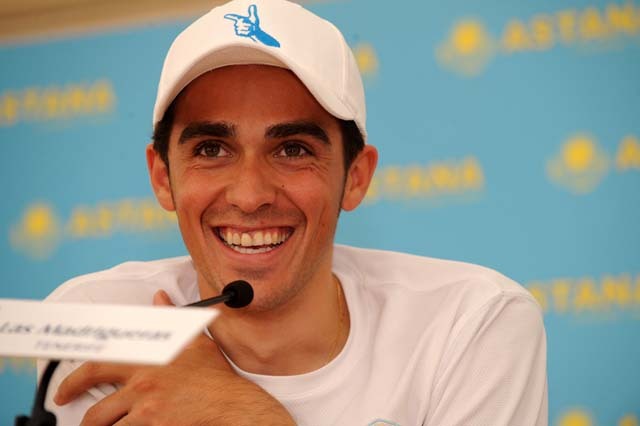 Alberto Contador Astana press conference Tenerife Dec 08 Alberto Contador Astana press conference Tenerife Dec 08
