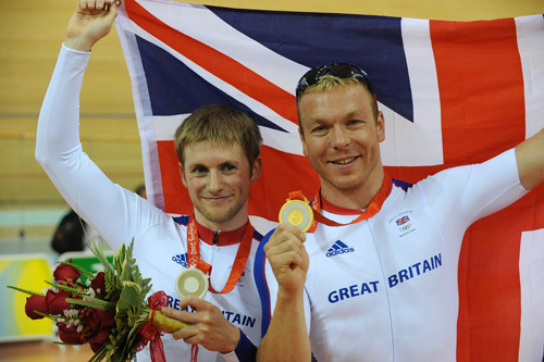 Chris Hoy Jason Kenny Gold silver Olympics 2008 Chris Hoy Jason Kenny Gold silver Olympics 2008