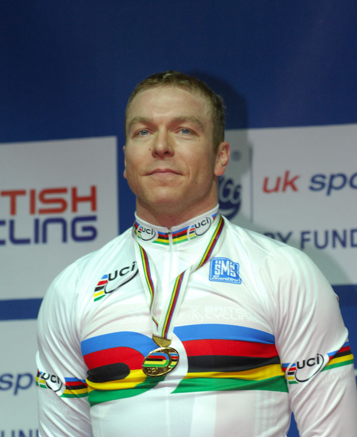 Chris Hoy sprint podium 2008 Chris Hoy sprint podium 2008