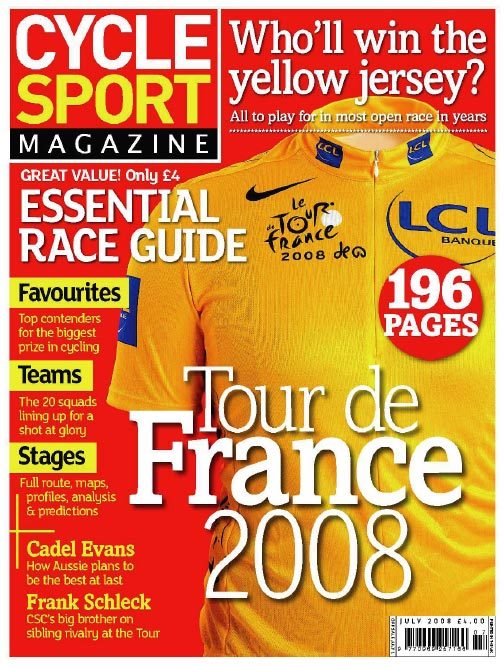 Cycle Sport July 2008 cover Cycle Sport July 2008 cover