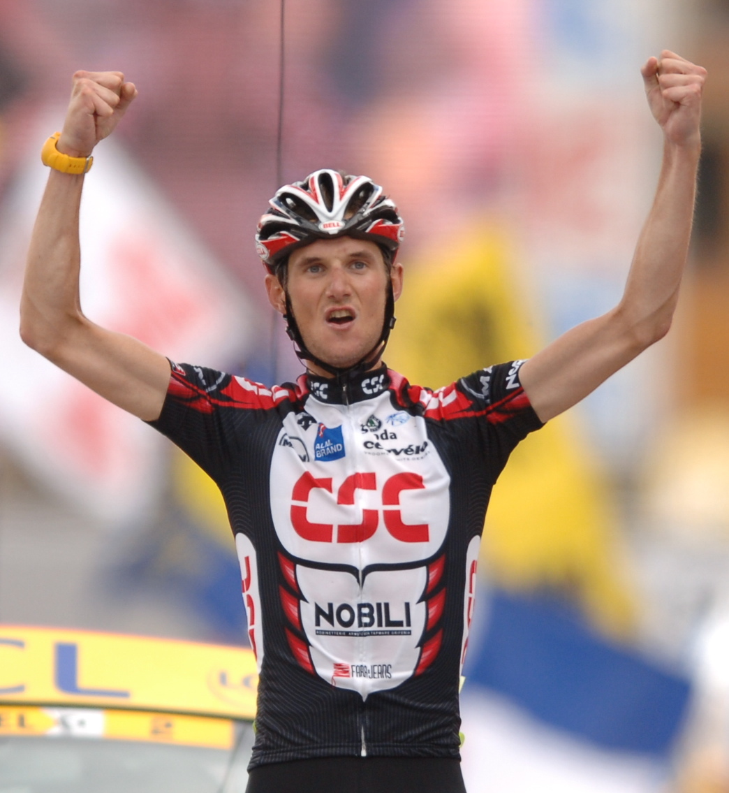 Frank Schleck (CSC) Frank Schleck wins at L\'Alpe d\'Huez