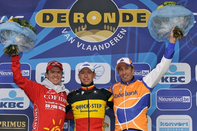 Tour of Flanders 2008 podium Tour of Flanders 2008 podium