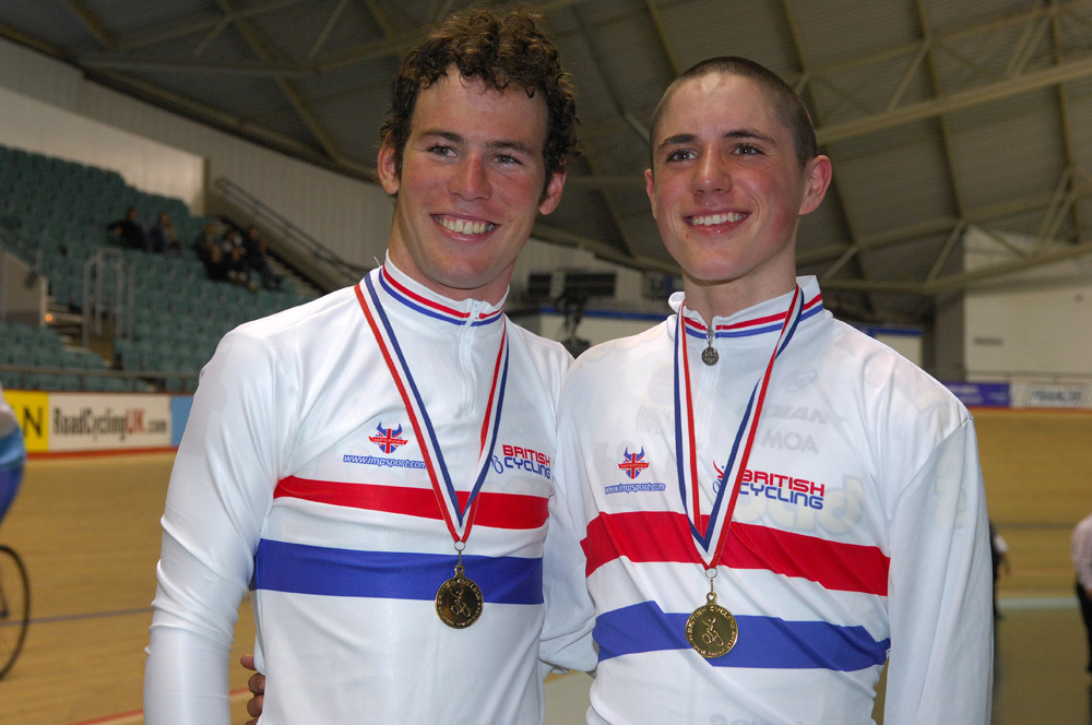 Mark Cavendish Peter Kennaugh Madison National Championships 2008 Mark Cavendish Peter Kennaugh Madison National Championships 2008