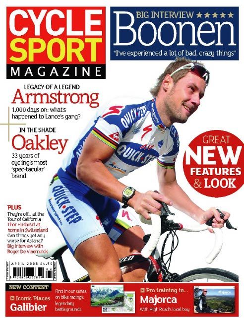 Cycle Sport April 2008 cover Cycle Sport April 2008 cover
