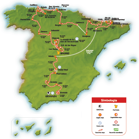 2008 Vuelta Espana map 2008 Vuleta Espana map