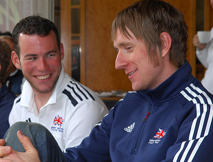Bradley Wiggins and Mark Cavendish Bradley Wiggins and Mark Cavendish