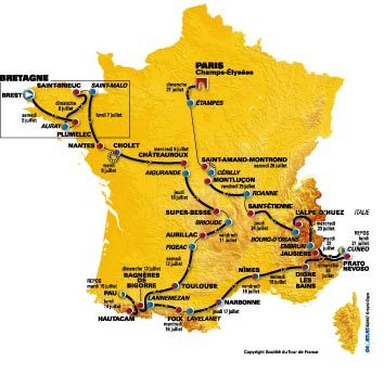 Tour 2008 map Tour 2008 map