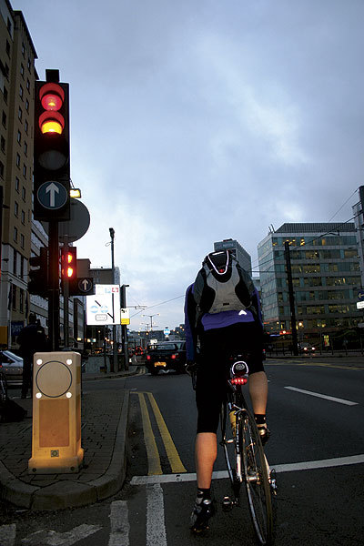 Man on road Man on road