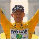Floyd Landis in yellow Floyd Landis