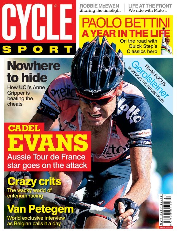 Cycle Sport November 2007 cover Cycle Sport November 2007 cover