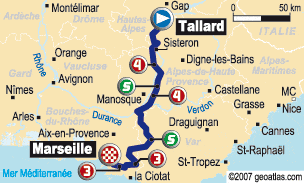 Tour de France 2007 Stage 10 map small Tour de France 2007 Stage 10 map small