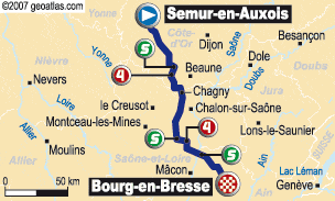 Tour de France 2007 stage 6 map small Tour de France 2007 stage 6 map small