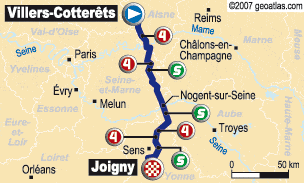 Tour de France stage 4 map small Tour de France stage 4 map small