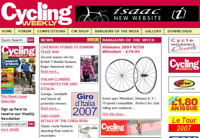 CW website homepage CW website homepage
