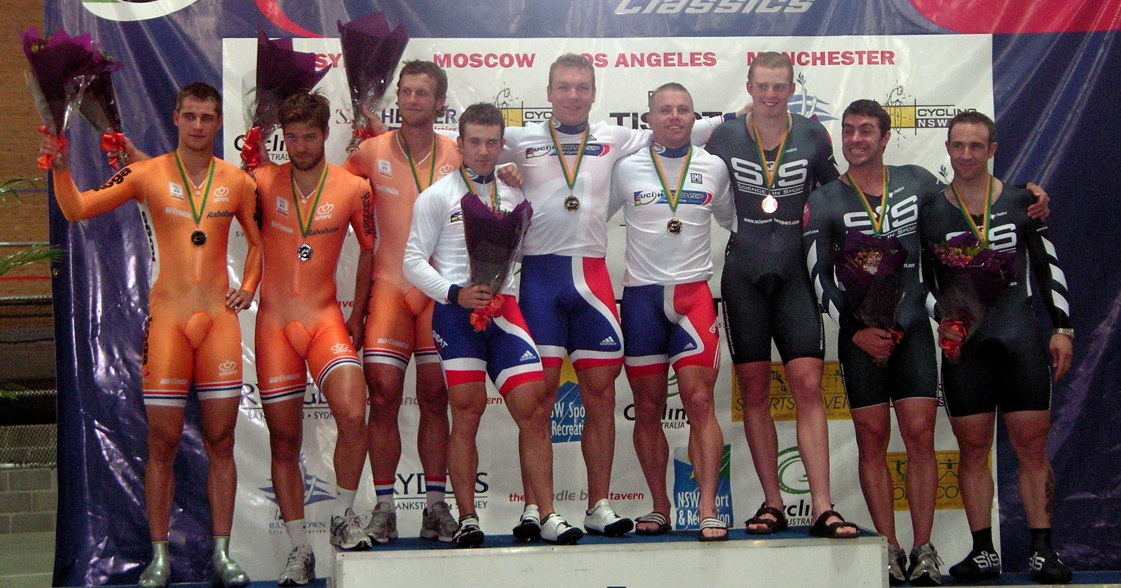 Team sprint Sydney podium Team Sprint podium