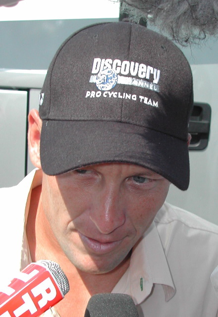 Lance Armstrong Lance Armstrong visits the 2006 Tour de France