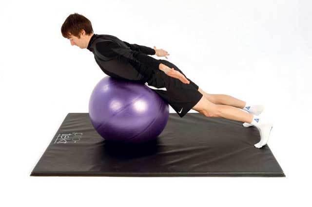 Stability ball prone cobra Stability ball prone cobra