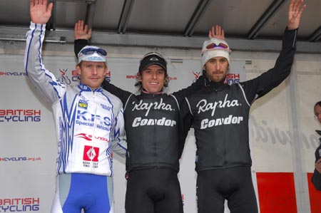 Stage three podium