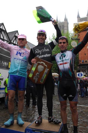 Final podium (l-r): Gordon McCauley (2nd), Dean Downing (1st), Russell Downing (3rd)