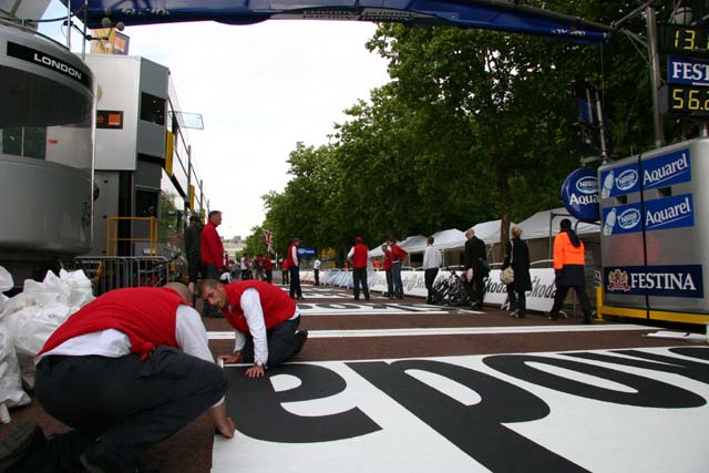 Preparing the finish line