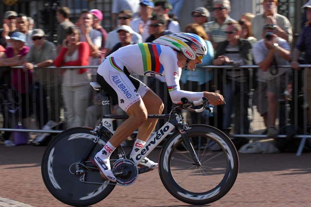 Fabian Cancellara (CSC), prologue winner