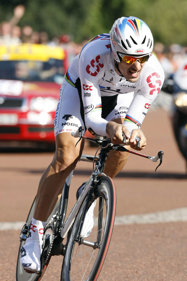 Fabian Cancellara (CSC) prologue winner