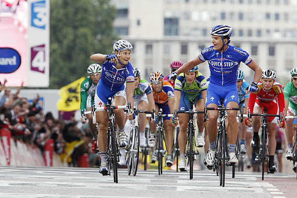 Tom Boonen (l) and Gert Steegmans