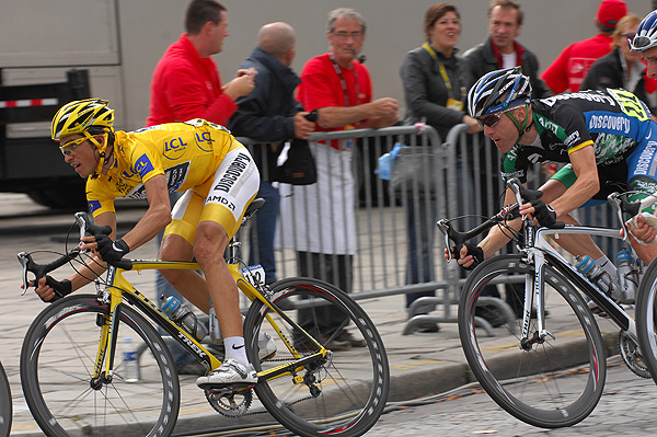 Alberto Contador and Levi Leipheimer Alberto Contador and Levi Leipheimer