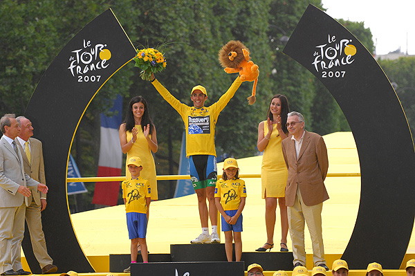 Alberto Contador, podium