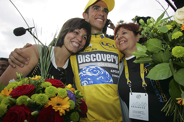 Alberto Contador and family