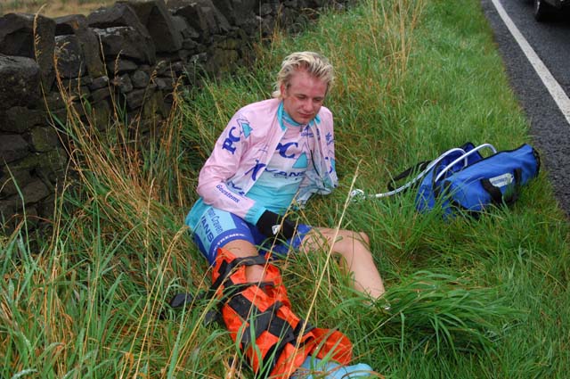 Freddy Johansson crashes out