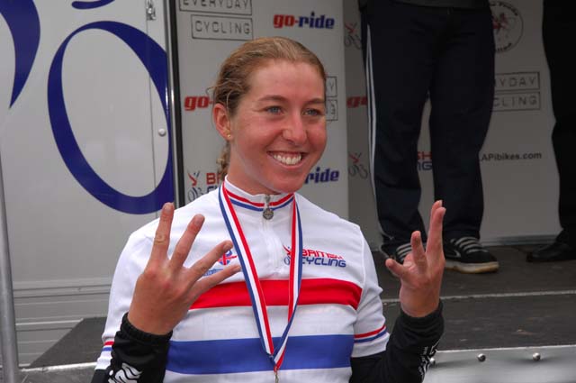 Nicole Cooke makes it eight