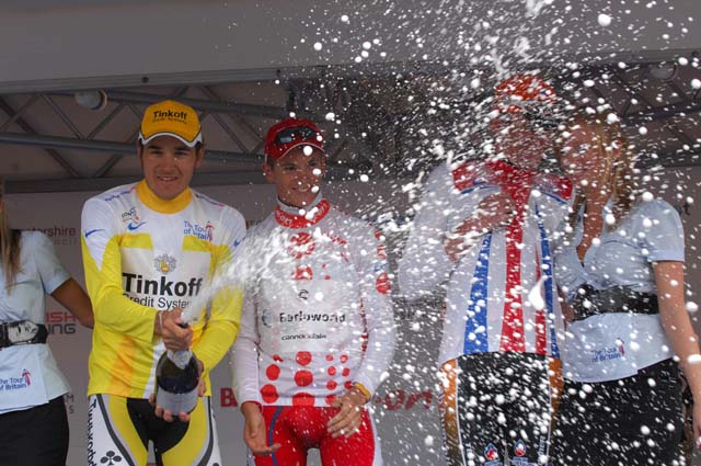 Champagne on the podium