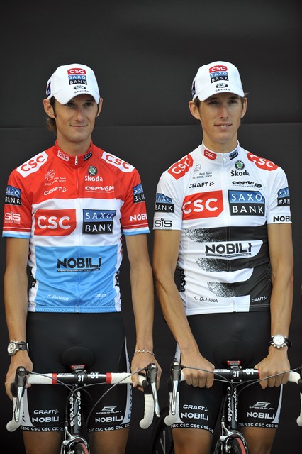 Frank and Andy Schleck, CSC-Saxo Bank Frank and Andy Schleck, CSC-Saxo Bank