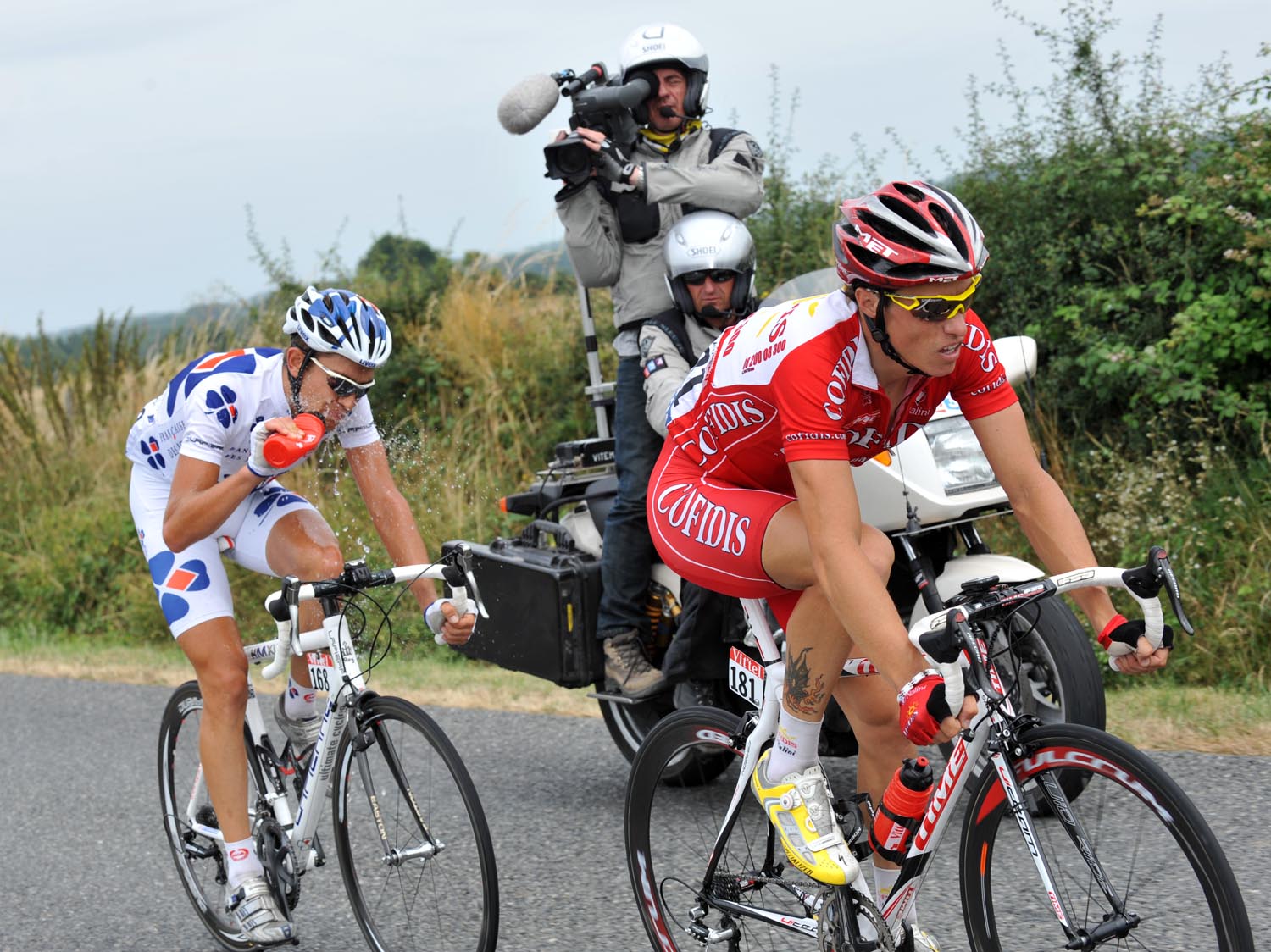 Sylvain Chavanel and Jeremy Roy Sylvain Chavanel and Jeremy Roy