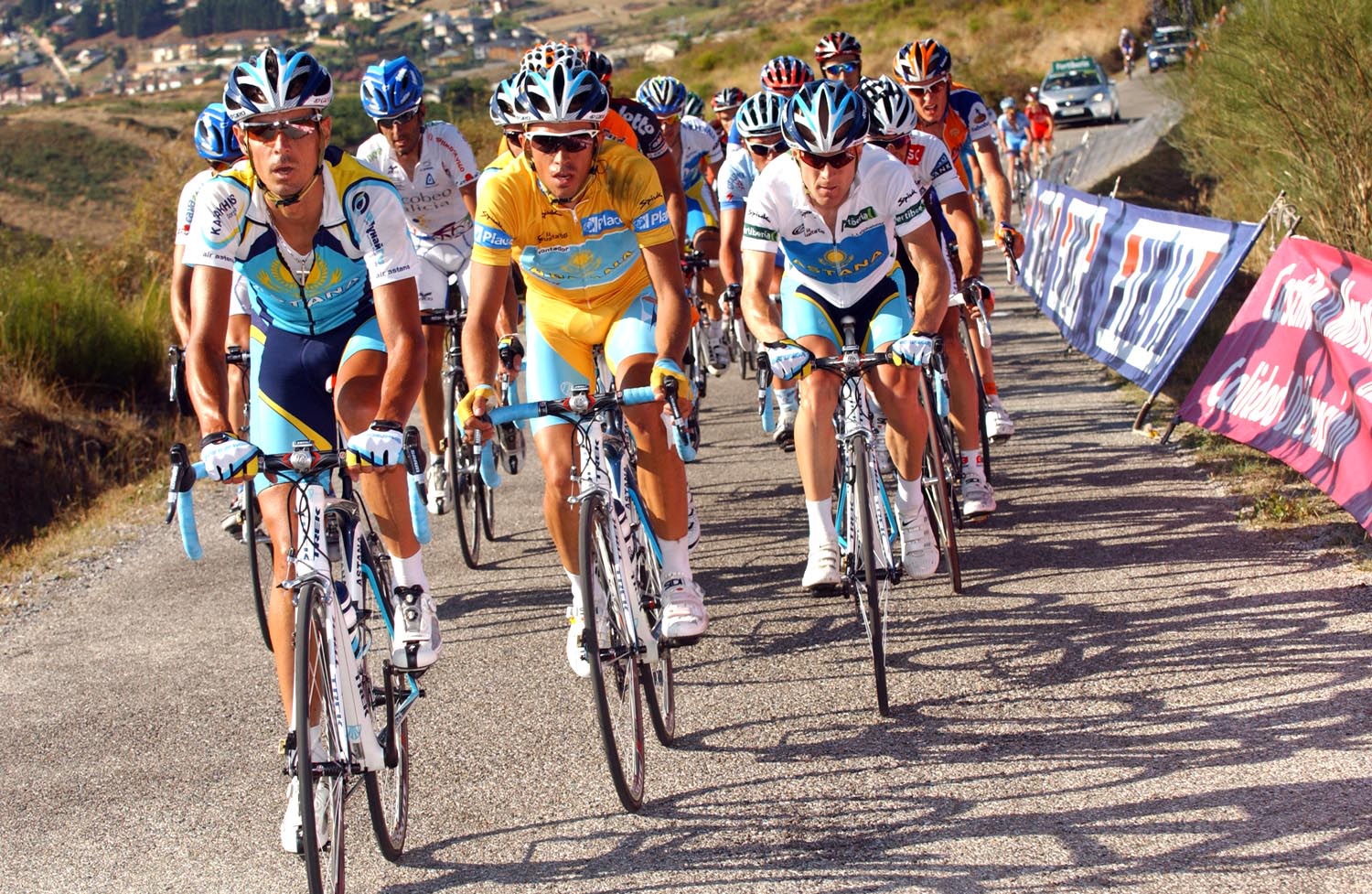 Andreas Kloden, Levi Leipheimer, Alberto Contador Andreas Kloden, Levi Leipheimer, Alberto Contador