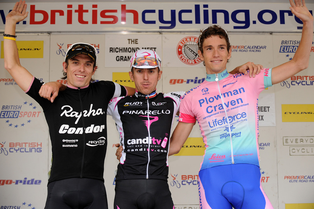 Richmond podium (l-r): Dean Downing (second), Russell Downing (first), Simon Richardson (third) Richmond podium (l-r): Dean Downing (second), Russell Downing (first), Simon Richardson (third)
