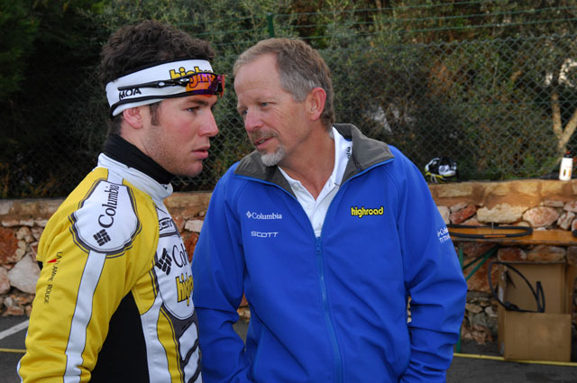 Mark Cavendish and Bob Stapleton Mark Cavendish and Bob Stapleton
