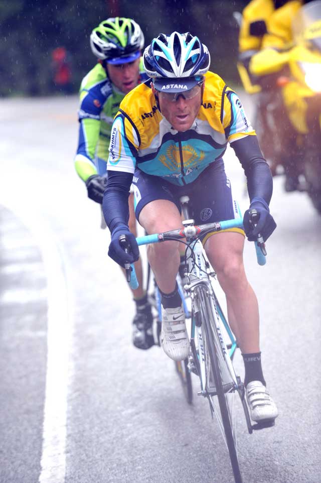 Levi Leipheimer and Vincenzo Nibali Levi Leipheimer and Vincenzo Nibali