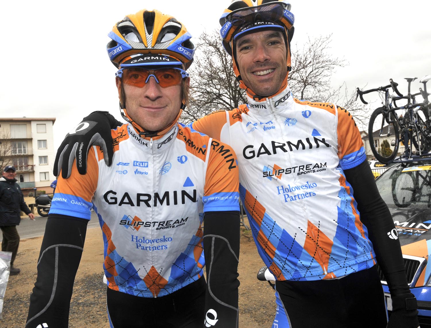 Bradley Wiggins and David Millar Bradley Wiggins and David Millar