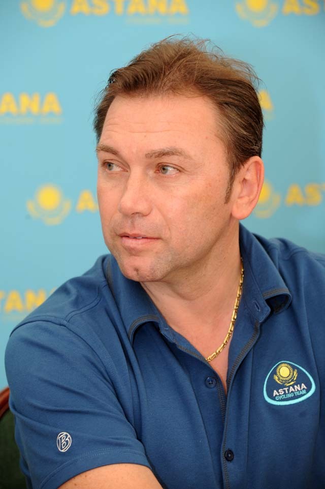Johan Bruyneel Astana press conference Tenerife Dec 08 Johan Bruyneel Astana press conference Tenerife Dec 08