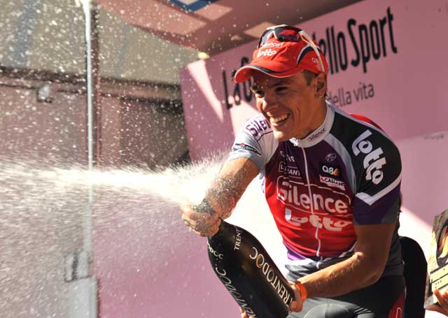 Philippe Gilbert celebrates Philippe Gilbert celebrates
