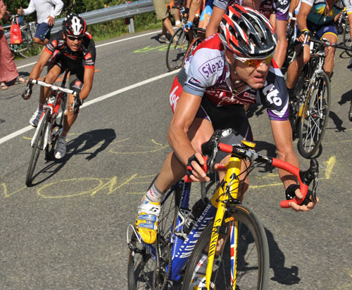 Cadel Evans attacks, Tour de France 2009, stage 7
