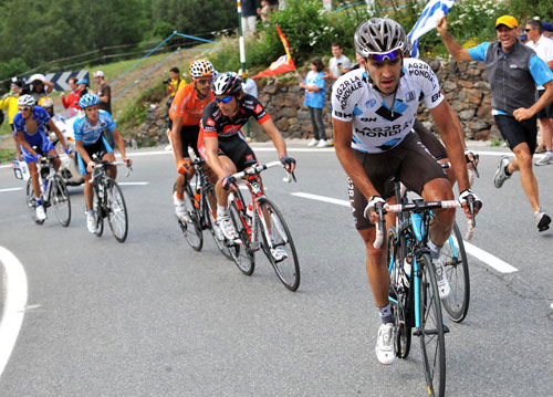 Escape group on Arcalis, Tour de France 2009, stage 7