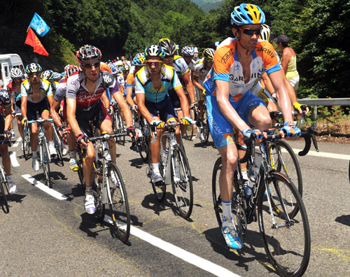David Millar, Charly Wegelius, Alberto Contador, Tour de France 2009, stage 9