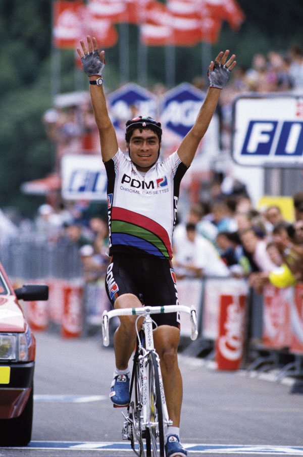 Raul Alcala 1989 Tour Spa PDM's Raul Alcala wins stage three on the Spa racing circuit