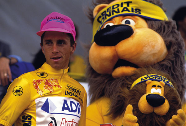LeMond in the yellow jersey