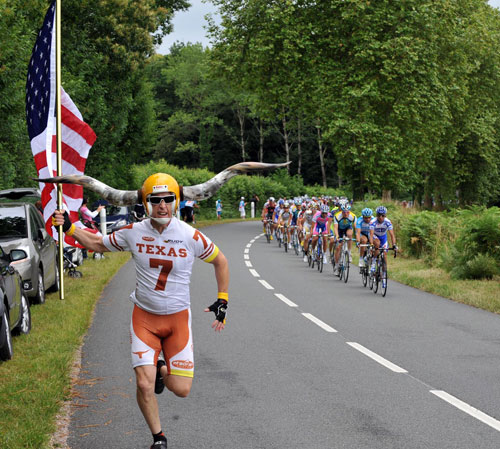 Texas running man, Tour de France 2009, stage 10